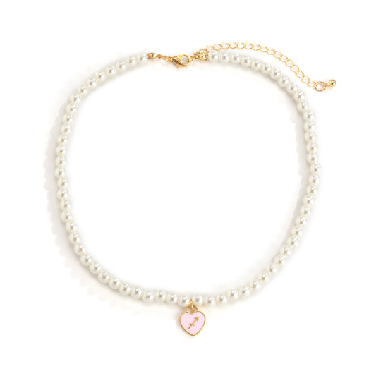 Planderful Vienna Verve Constellation Imitation Pearl Clavicle Necklace For Fashionable Women Double Sided Pendant