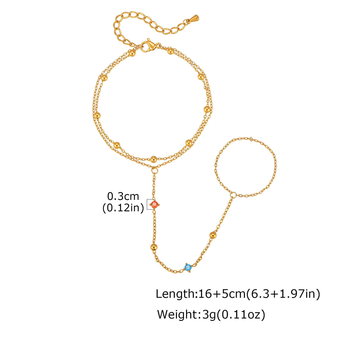 Zircon Stainless Steel Bracelet for Women