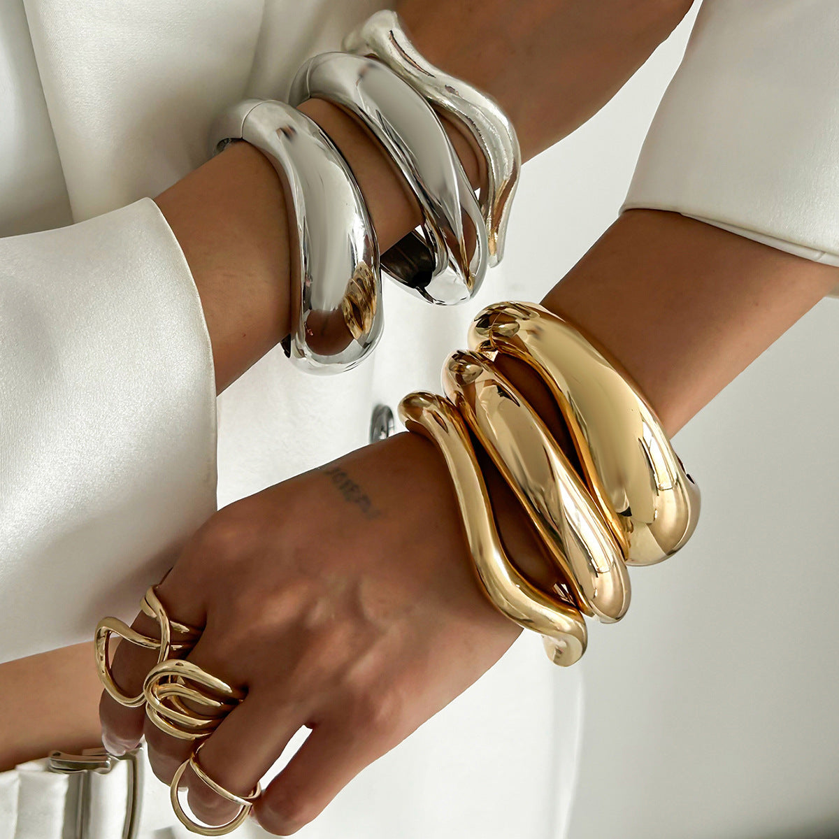 Industrial Style Exaggerated Heavy Industry Statement Bracelet For Women By Planderful Vienna Verve