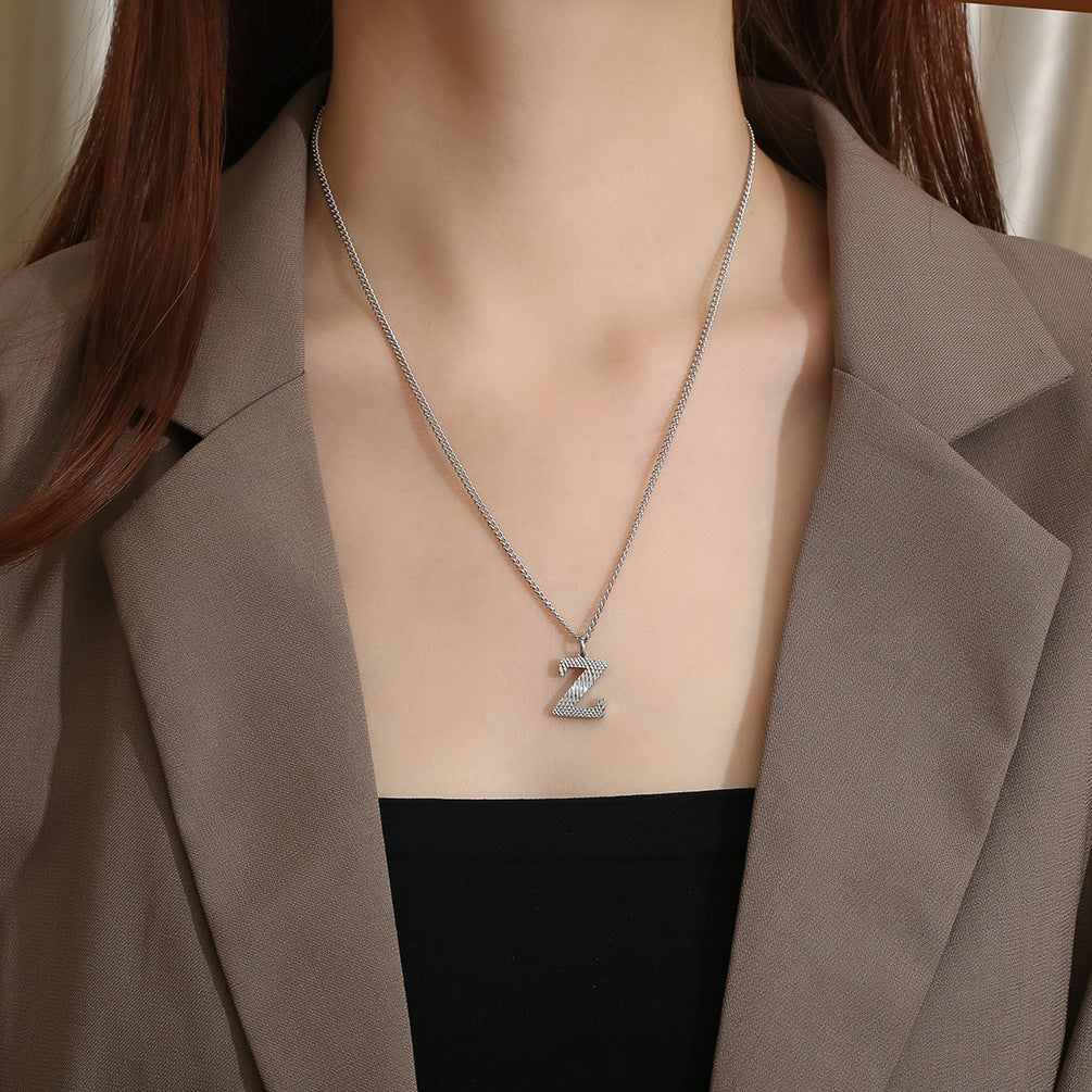 Planderful Everyday Genie Gold Plated Letter Surname Pendant For Couples Unisex Premium Magazine Style Jewelry