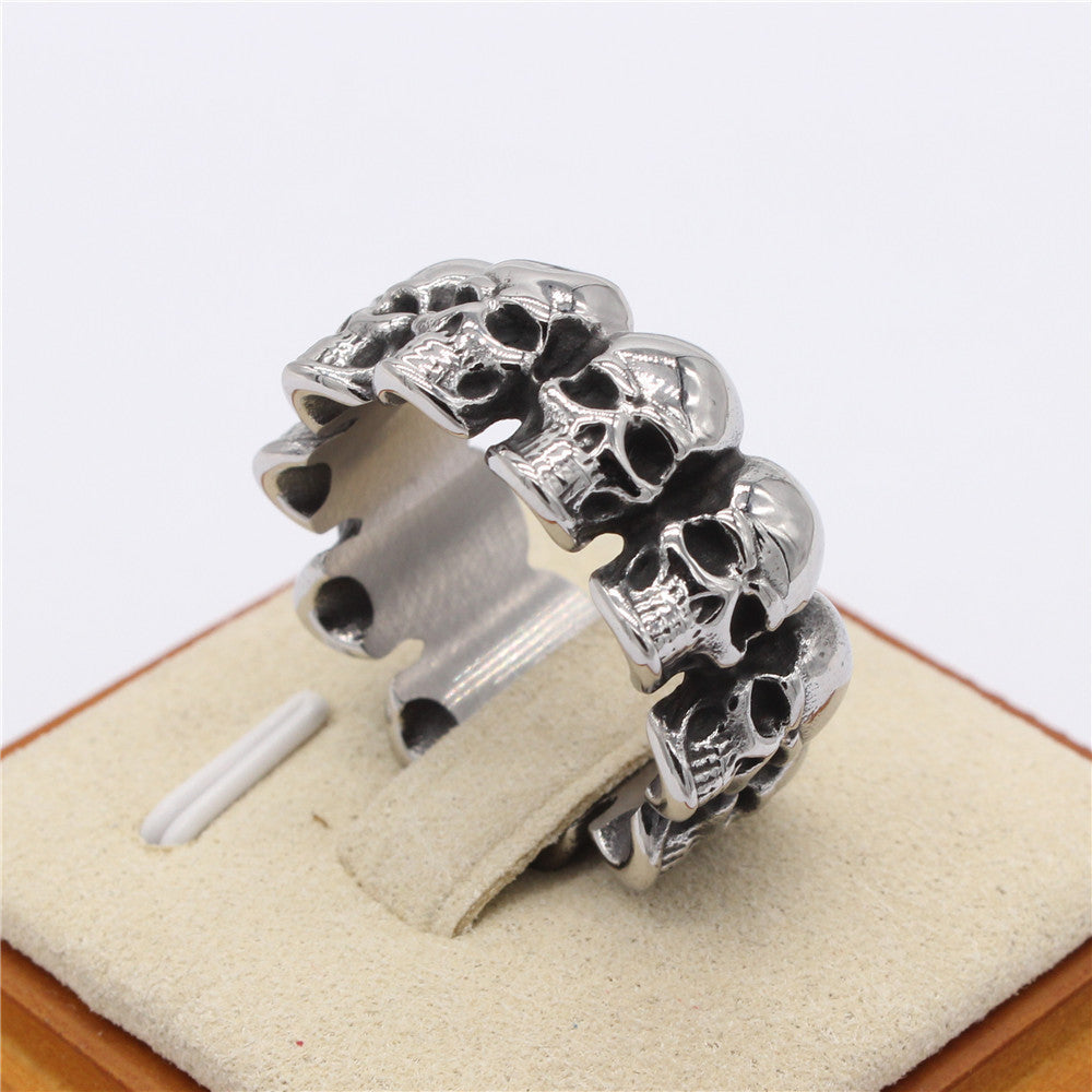 Classic Skull Titanium Steel Ring