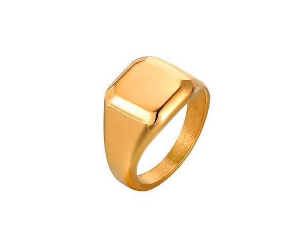 Men's Ring – Stainless Steel Sand Square Face Seal