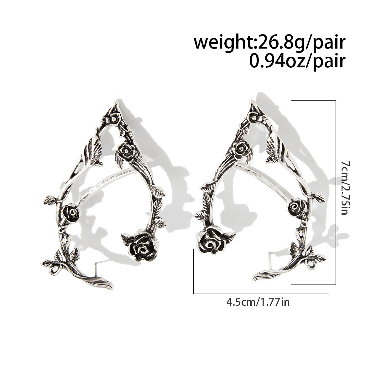 Planderful Halloween Outline Earrings For Women Retro European American Elf Studs Dark Wind Versatile Statement
