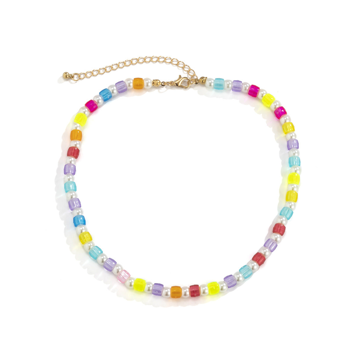 Planderful Vienna Verve Geometric Bead Necklace Retro Versatile Round Bead Statement For Fashion Lovers