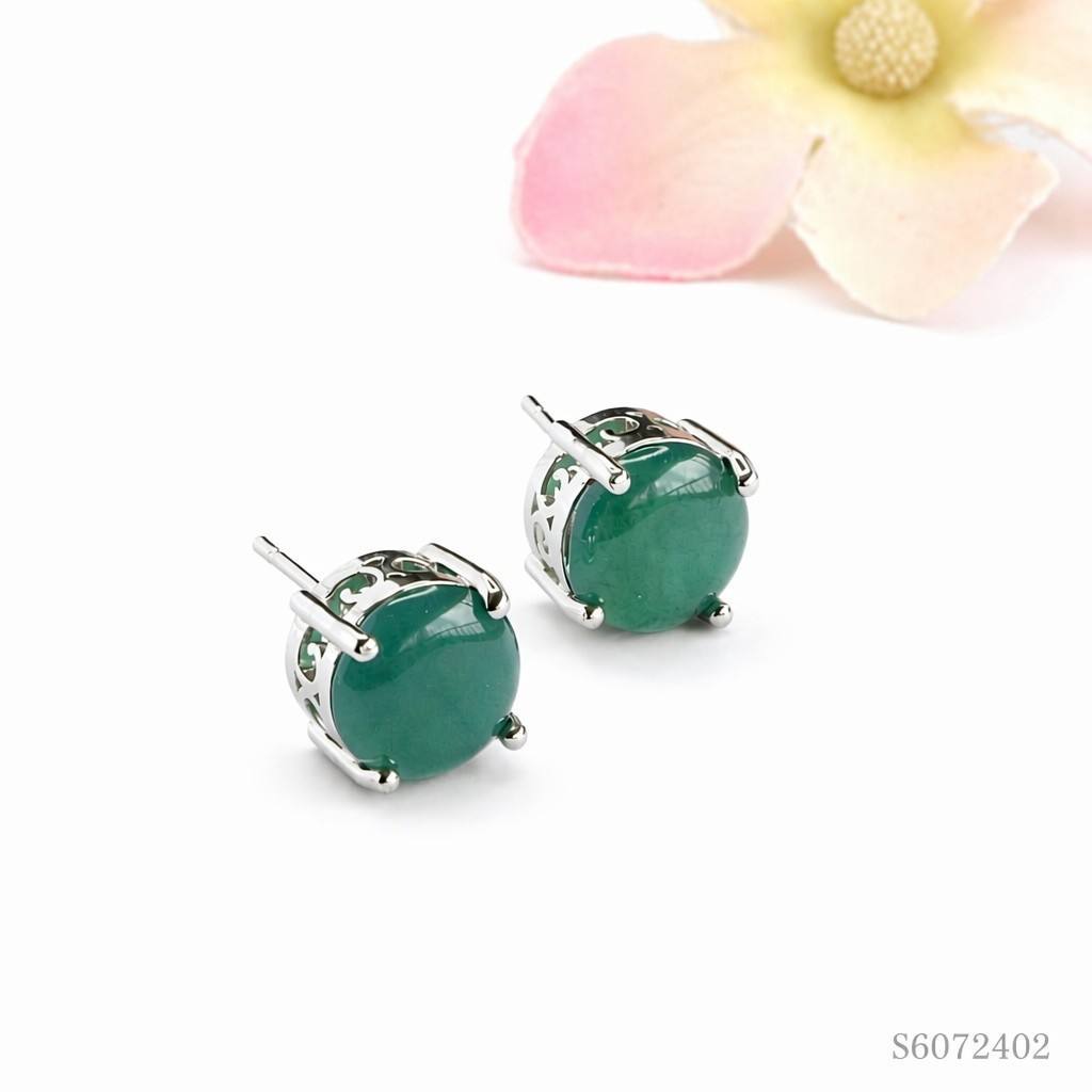 Blue-Water Jadeite Stud Earrings