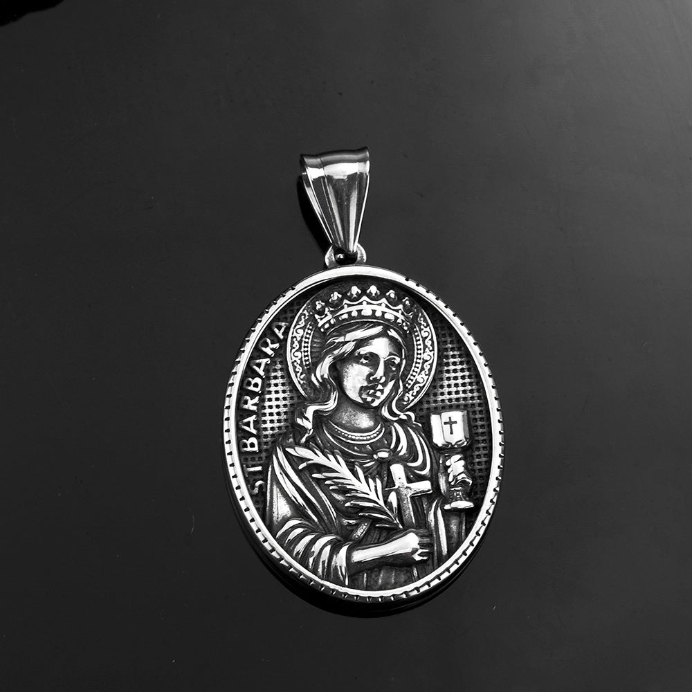 European And American Retro Men's Jewelry Stainless Steel Pendant Necklace