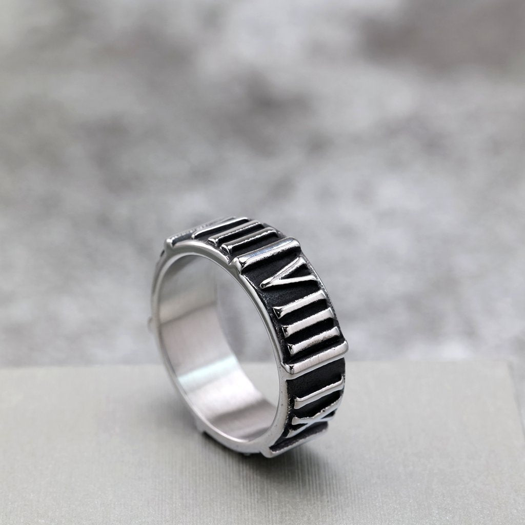 Vintage Ancient Stainless Steel Men's Ring