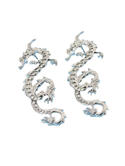 Alloy Dragon Shaped Earrings Set - Europe & America Trendy Dragon Earrings