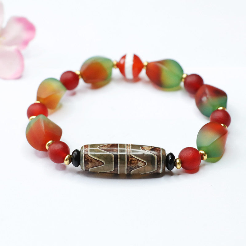 Heavenly Bead Agate and Chalcedony Bracelet