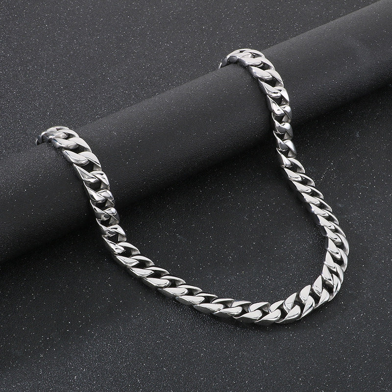 Planderful 15mm Titanium Steel Cuban Chain Necklace For Men