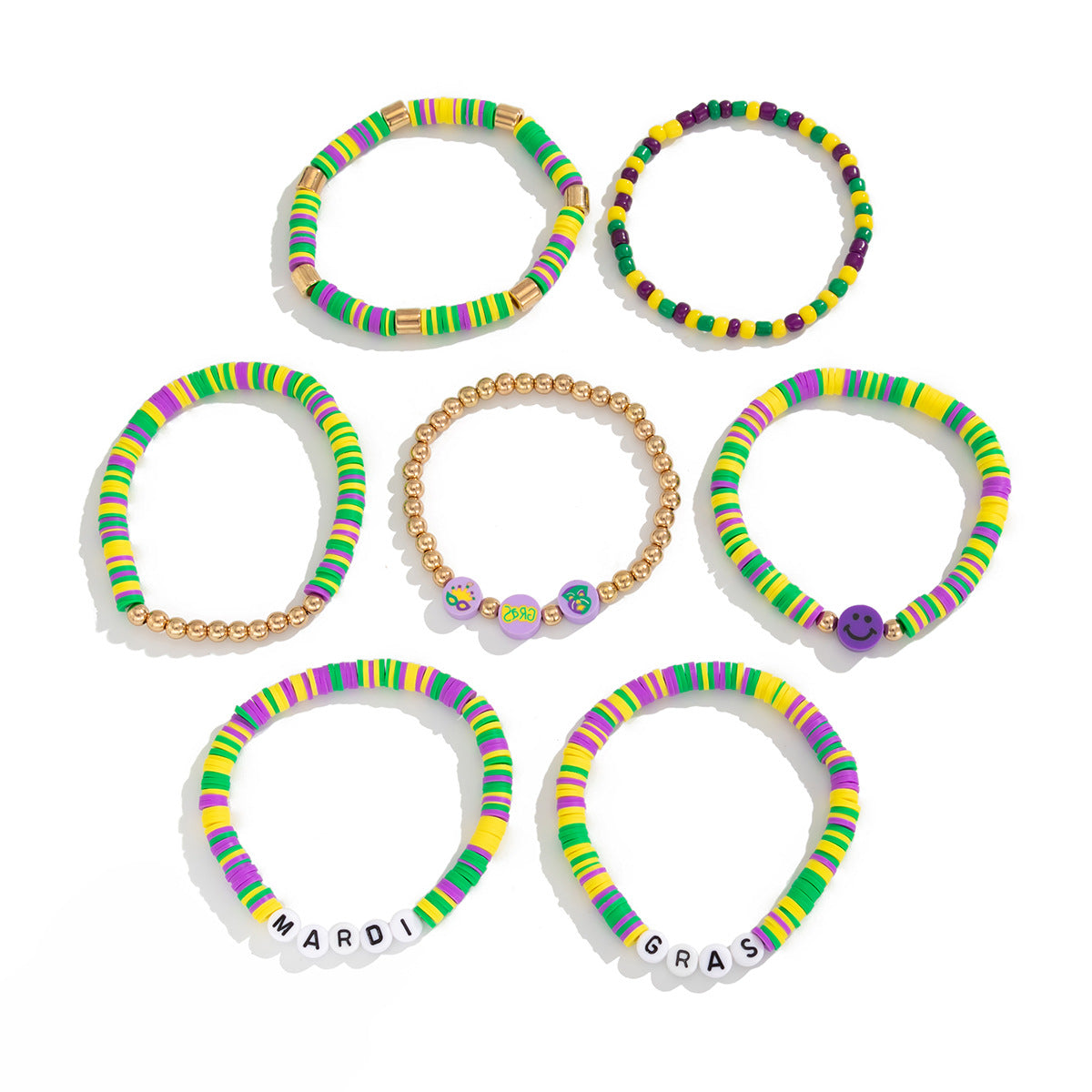 Planderful Vienna Verve Bracelet Set – Personalized Stacked Acrylic Beaded Design
