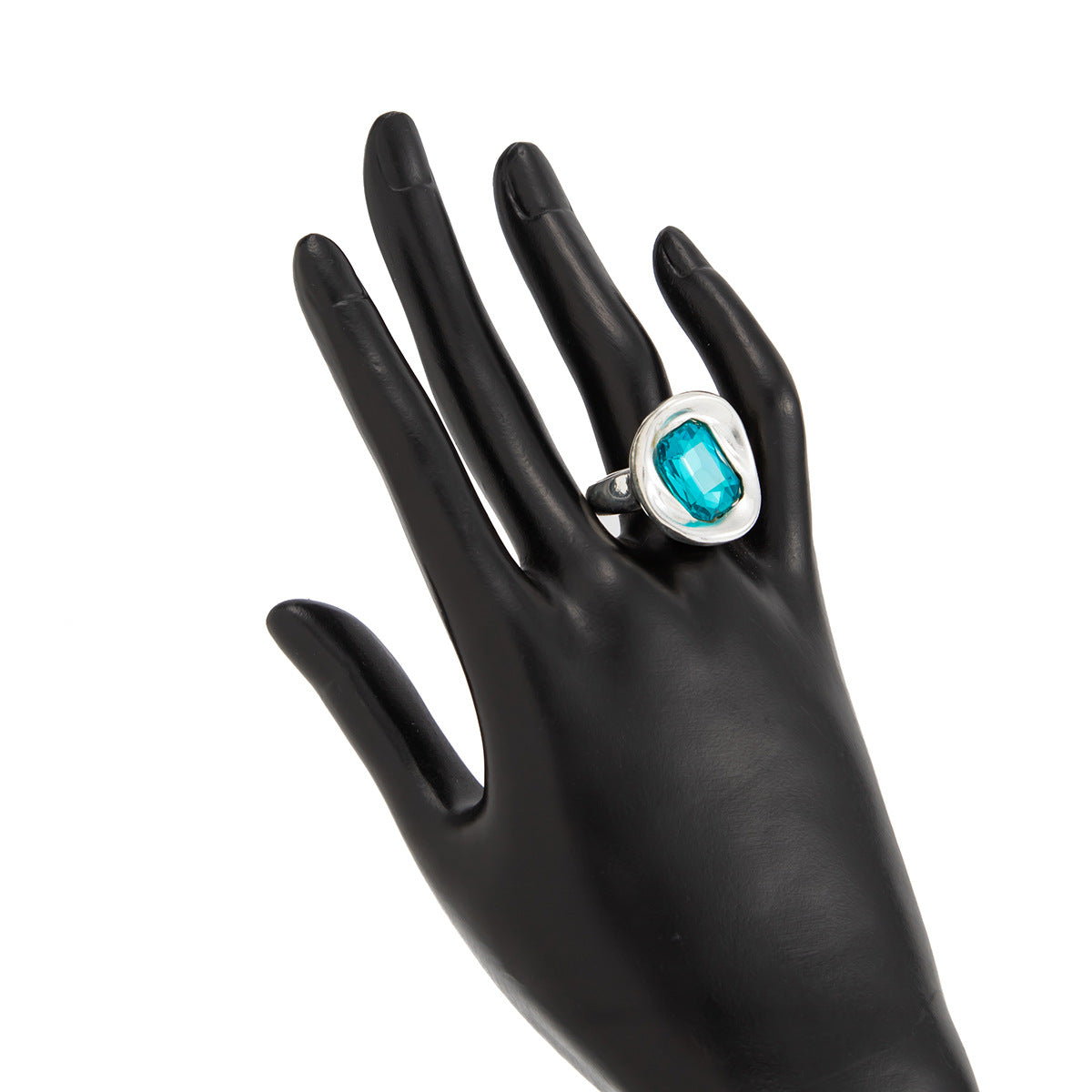 Planderful Vienna Verve Zircon Ring For Women Elegant Cross Design Silver Geometric Statement Jewelry