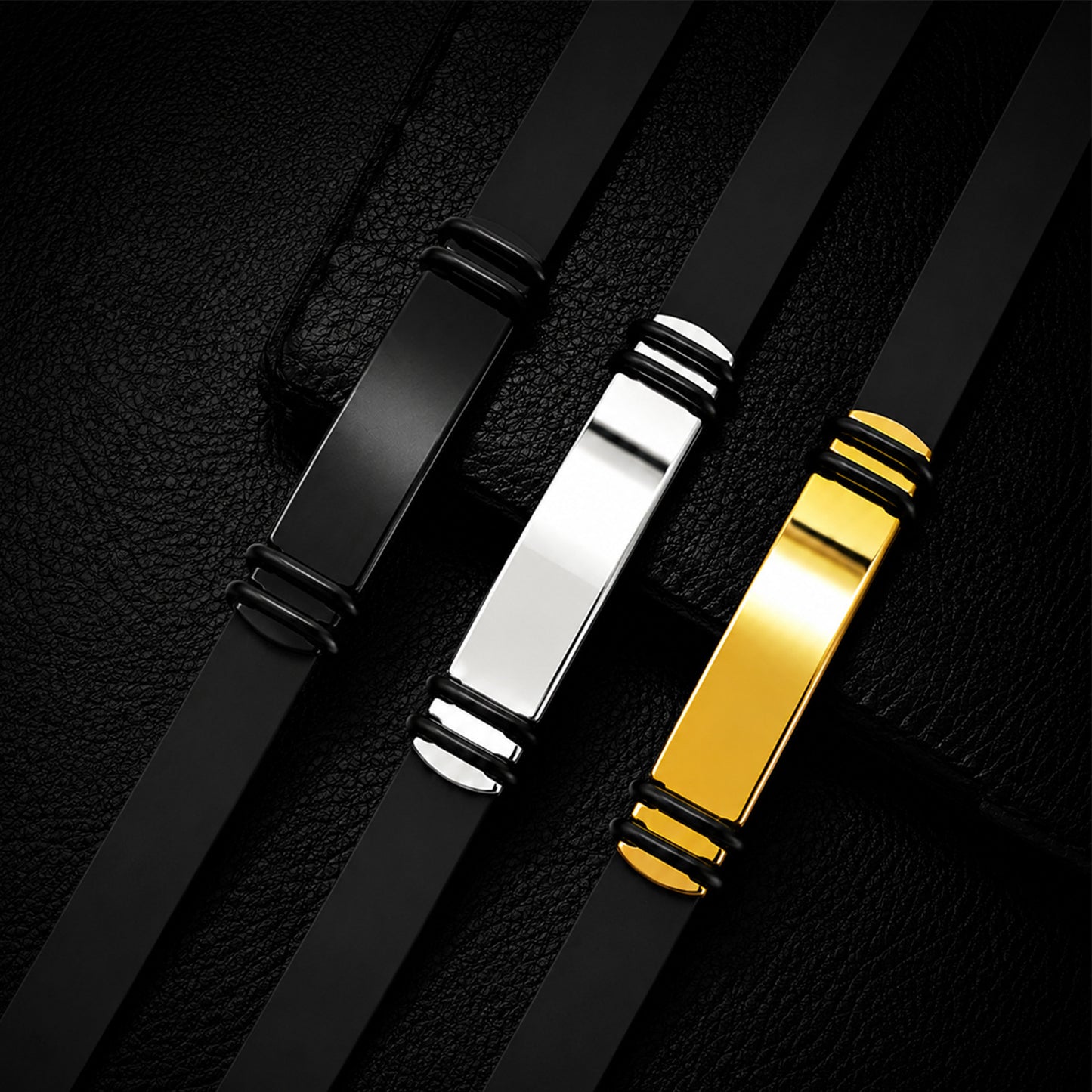 Men's Stainless Steel Buckle Silicone Wristband From Planderful Everyday Genie For Modern Unisex Durable Business