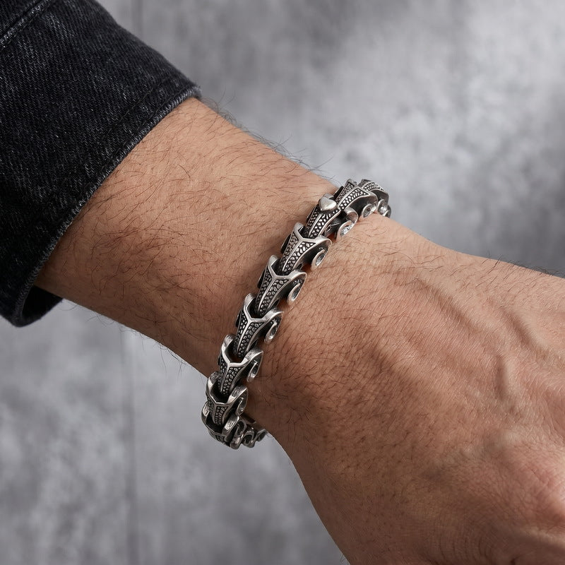 Keel Chain – Punk Style Vacuum Electroplated Keel Stainless Steel Men's Bracelet