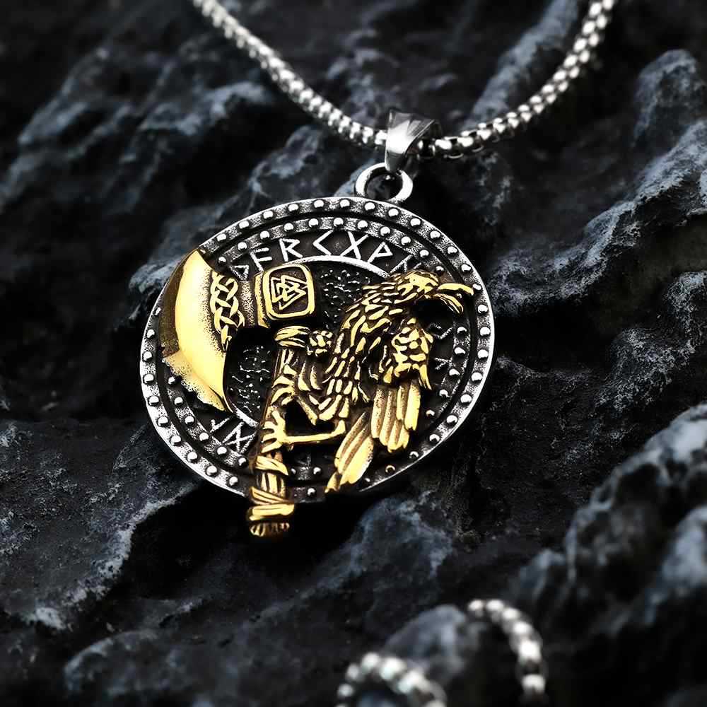 Vintage Viking Stainless Steel Pendant Necklace
