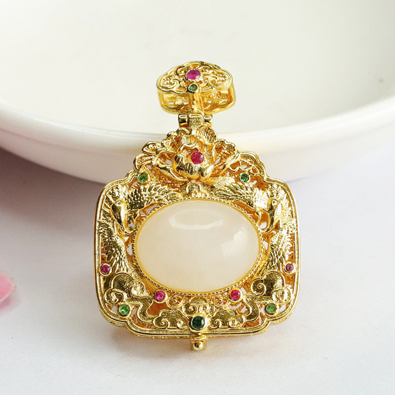 Phoenix Sachet Sterling Silver Jade Pendant