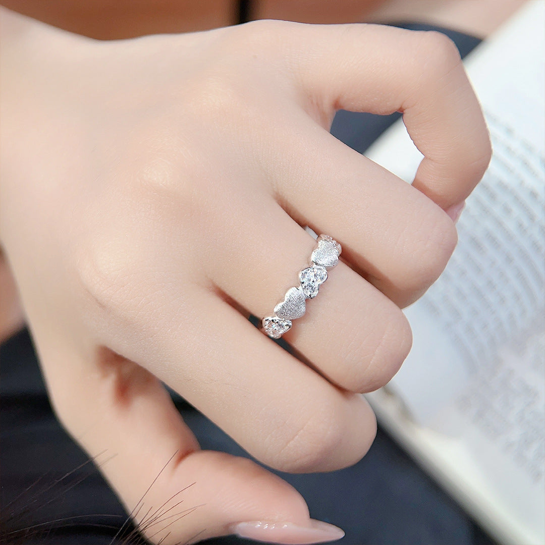 Heart Heart-To-Heart S925 Sterling Silver Ring