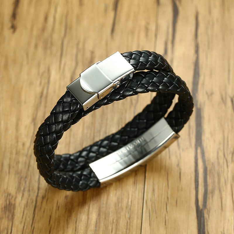 Cross-Border Accessories Black Men's Bracelet Spot Wholesale