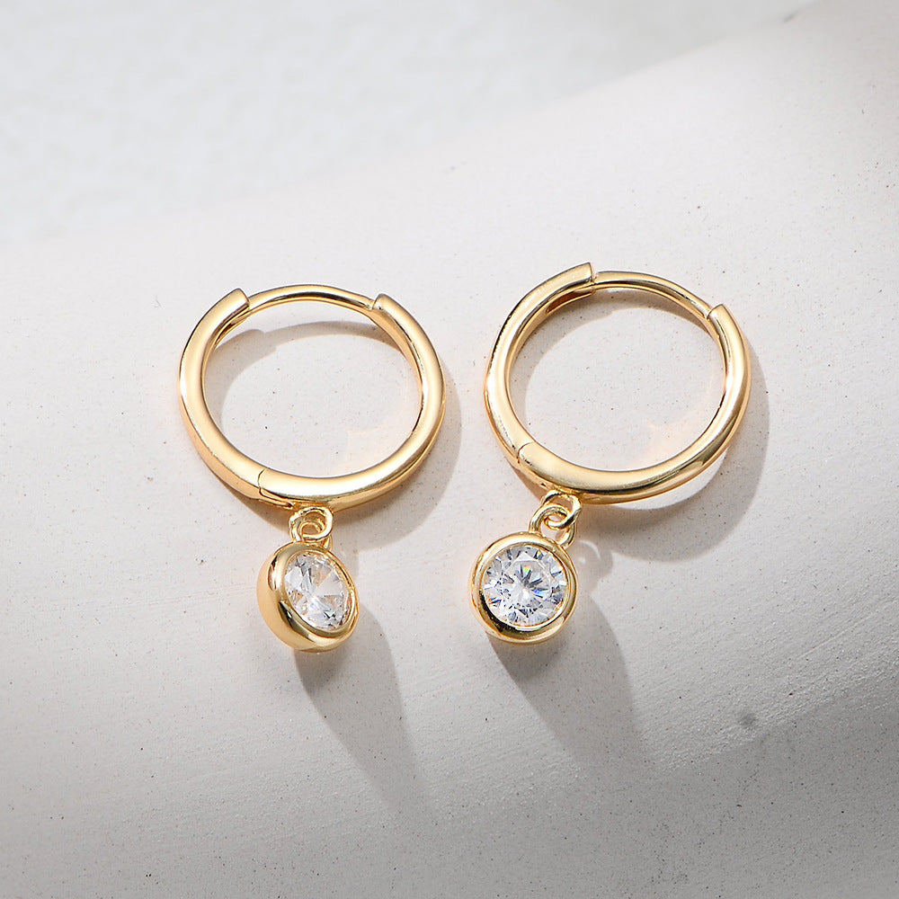 Planderful 925 Sterling Silver Wind Earrings With Zircon Inlay Light Luxury For Women