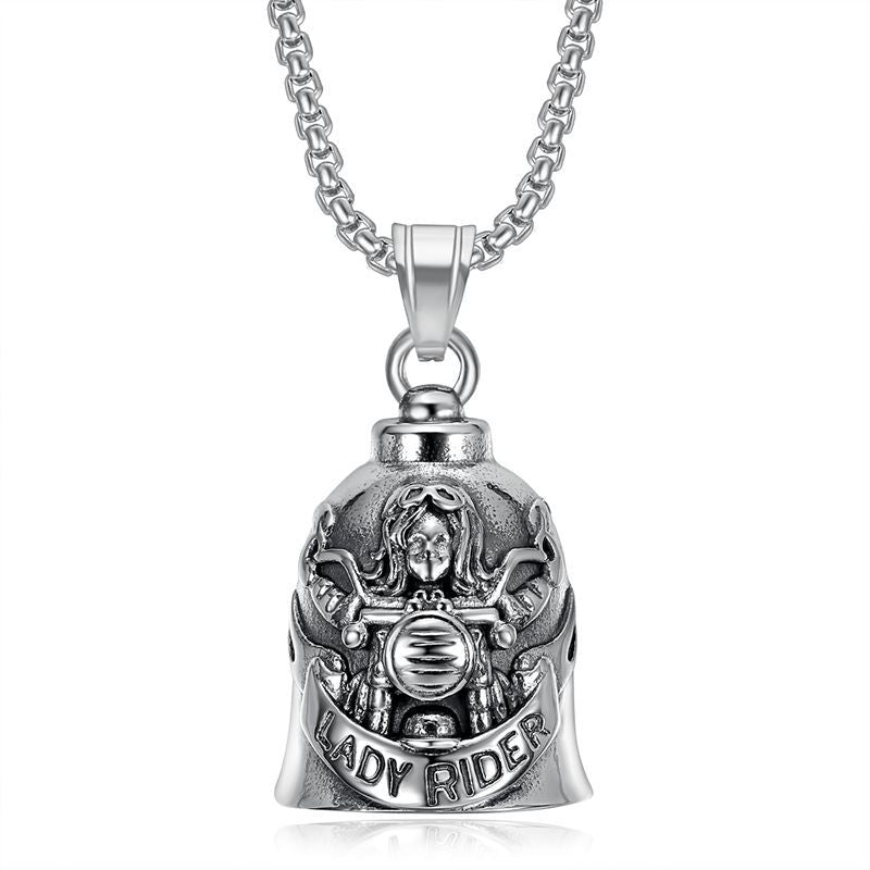Biker Motorcycle Stainless Steel Pendant Necklace