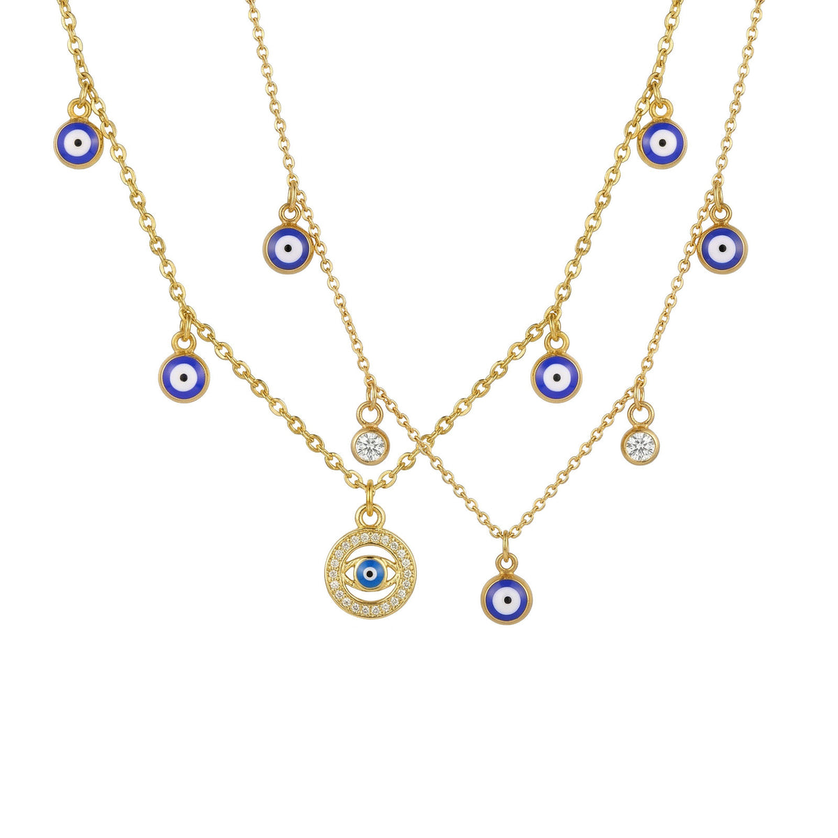 Europe – America – Cold Wind Stainless Steel Copper Devil's Eye Necklace