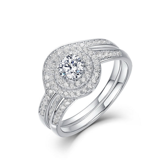 Planderful Twist Moissanite Sterling Silver Ring – 4.5 × 4.5 mm, 0.3 ct