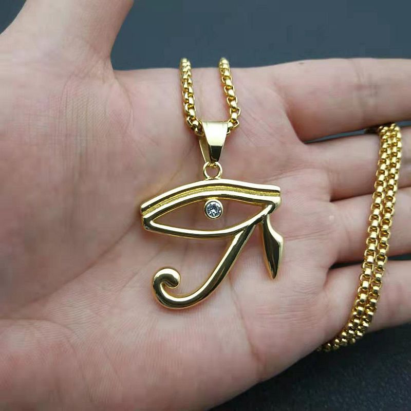Steel Necklace – Vintage Egyptian Amulet