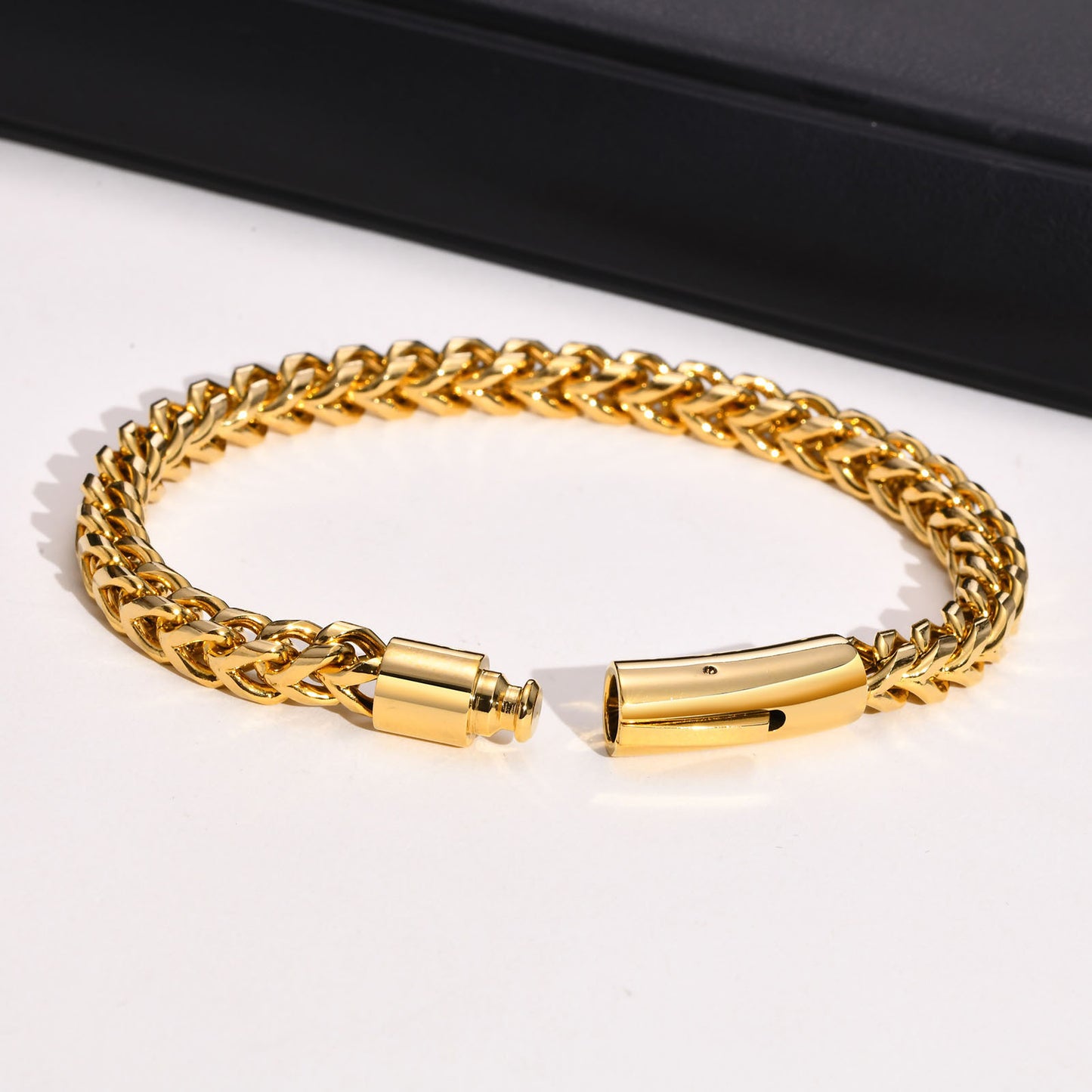 Stainless Steel Bracelet Retro Gray Keel Chain for Men