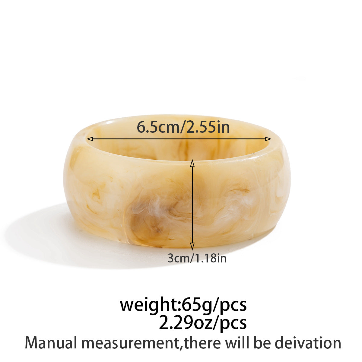 Planderful Vienna Verve Retro Resin Wide Bracelet For Bold Women Statement Jewelry