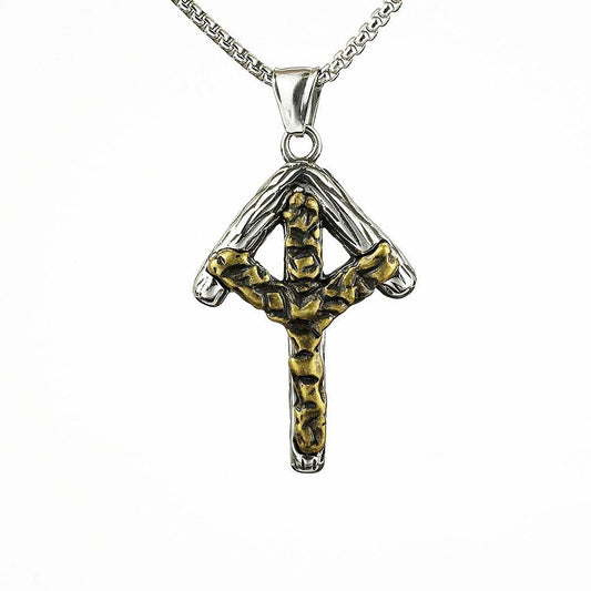 Vintage Nordic Stainless Steel Men's Personalized Viking Necklace