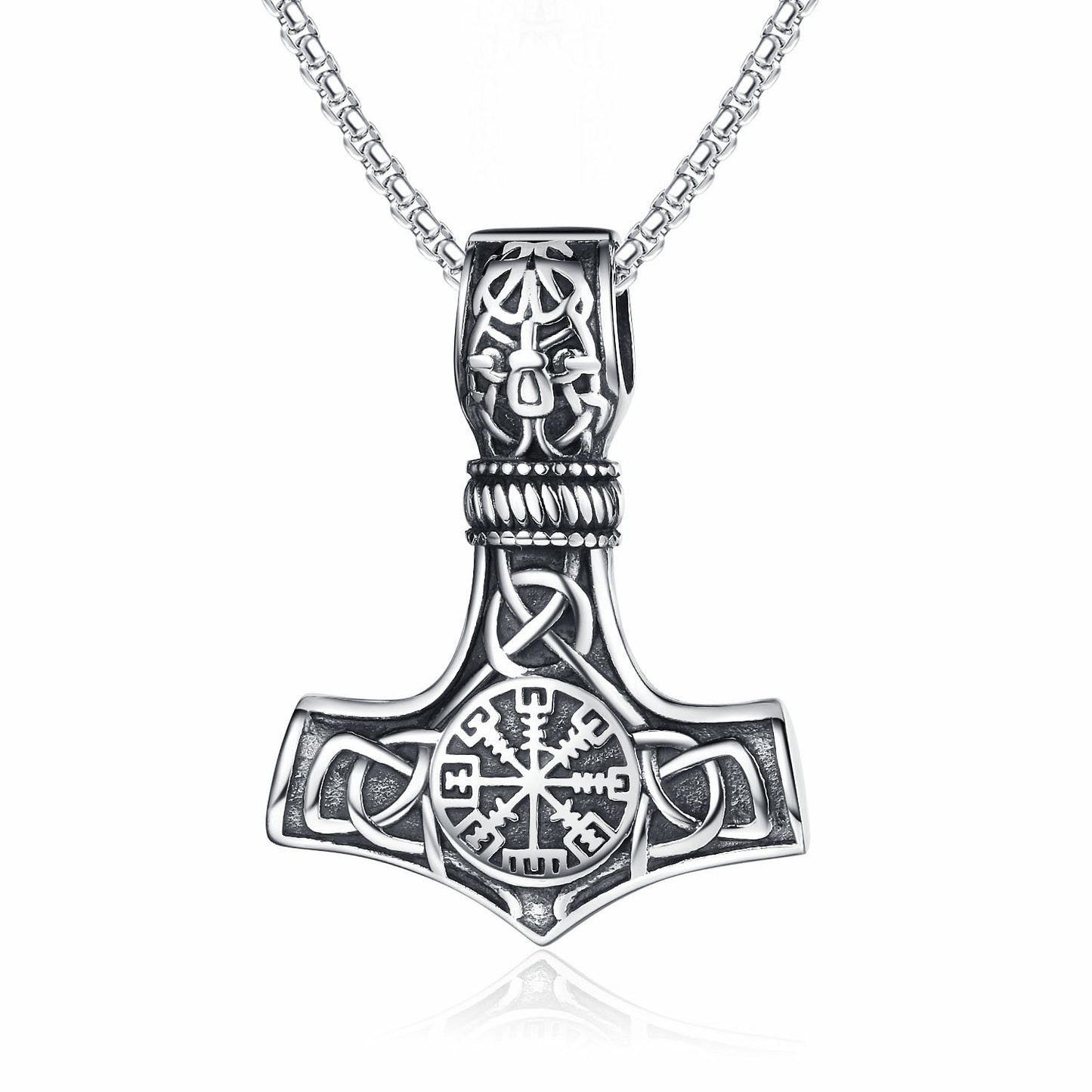 Stainless Steel Necklace – Vintage Viking Thor Hammer