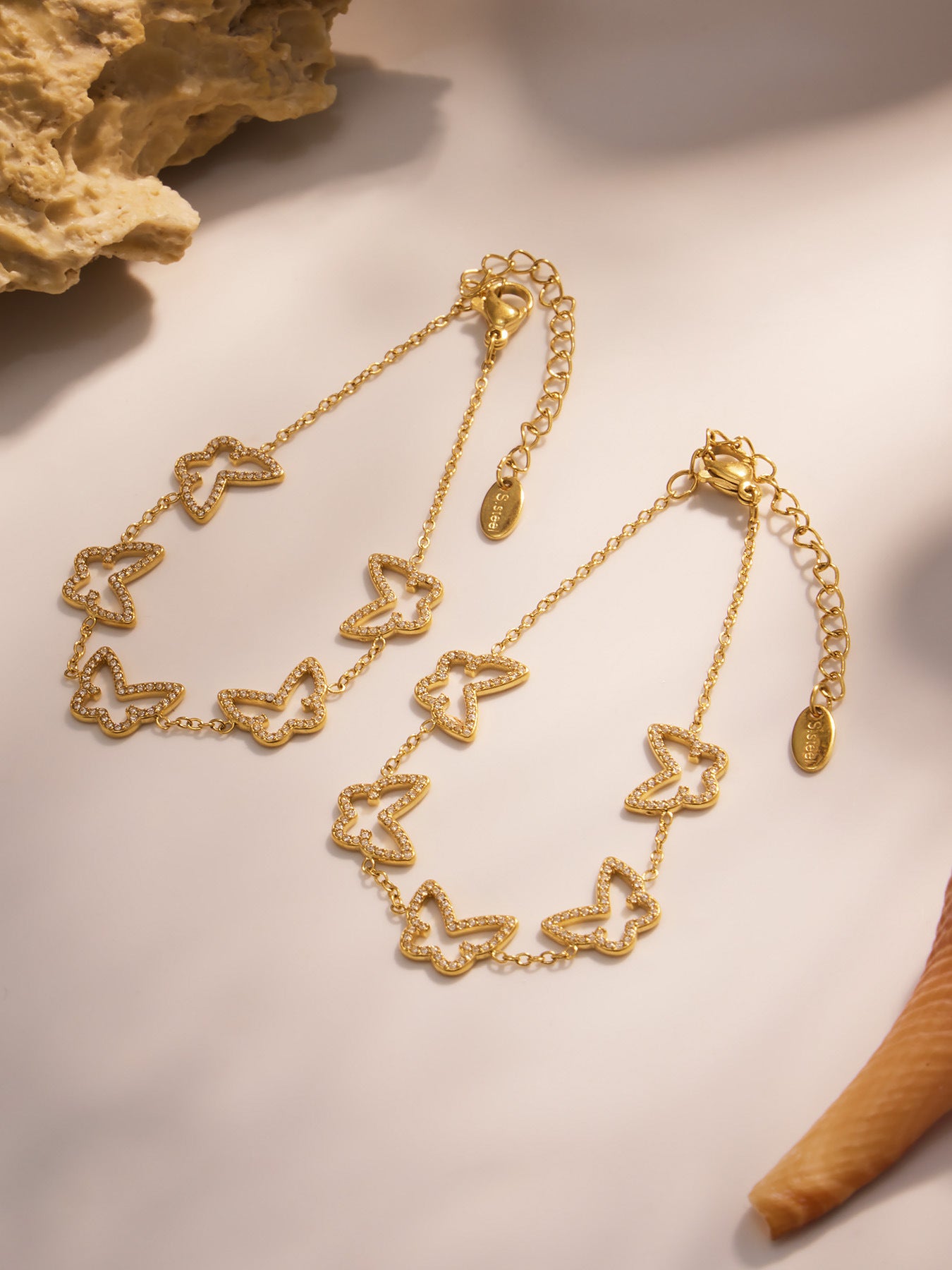 Planderful Zircon Bracelet for Girls Butterfly Charm