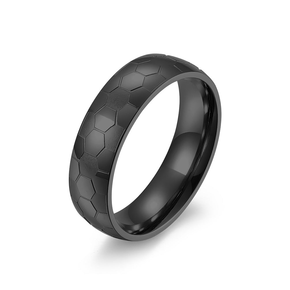 Cross-Border Amazon World Cup Football Fans Titanium Steel Ring