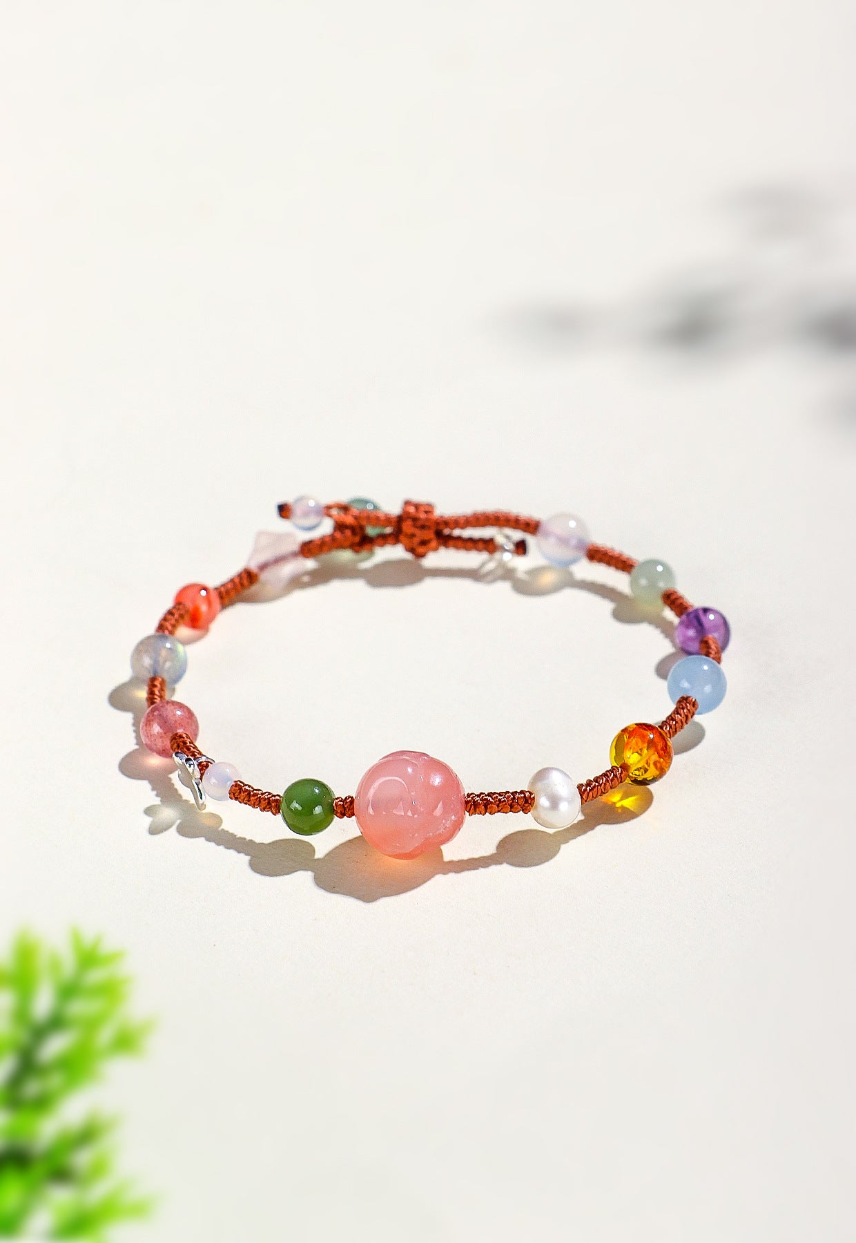 Planderful Fortune's Favor Bracelet – Hand-Woven Crystal Design