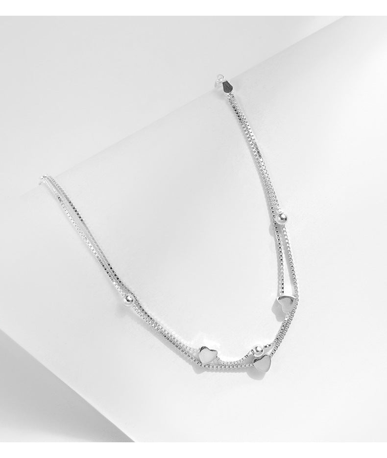 Sterling Silver Love Bracelet with Chic Box Chain