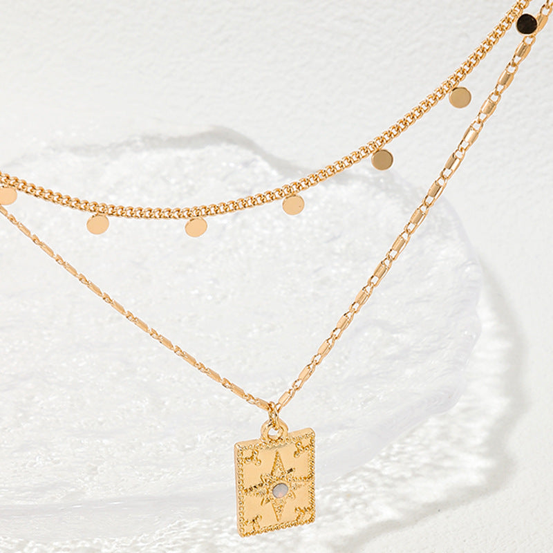 European Chic Eight-Pointed Star Pendant Necklace - Vienna Verve Collection