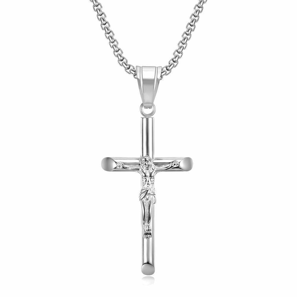 Planderful Stainless Steel Cross Pendant Necklace for Unisex Everyday Wear Durable Gift Ready