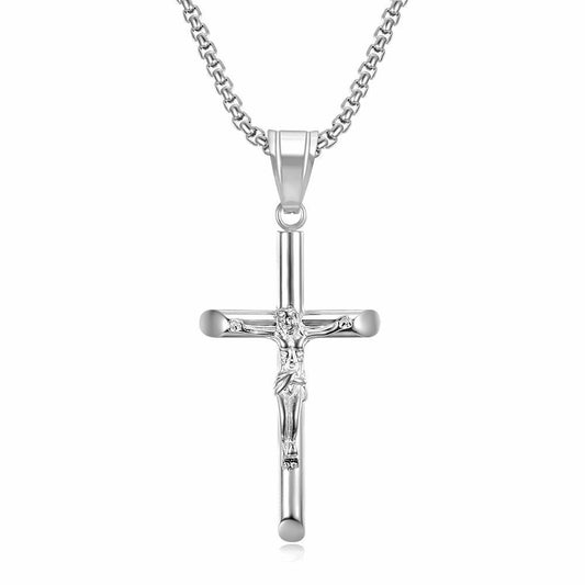 Planderful Stainless Steel Cross Pendant Necklace for Unisex Everyday Wear Durable Gift Ready