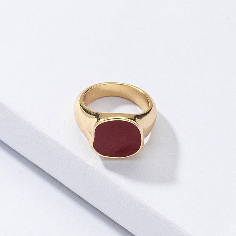 Gorgeous Glazed Ring with Cross Pendant - Fashionable Wholesale Jewelry for Summer