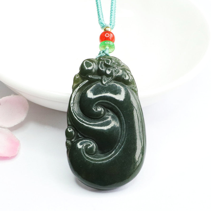 Taqing Hetian Jade Ruyi Pendant