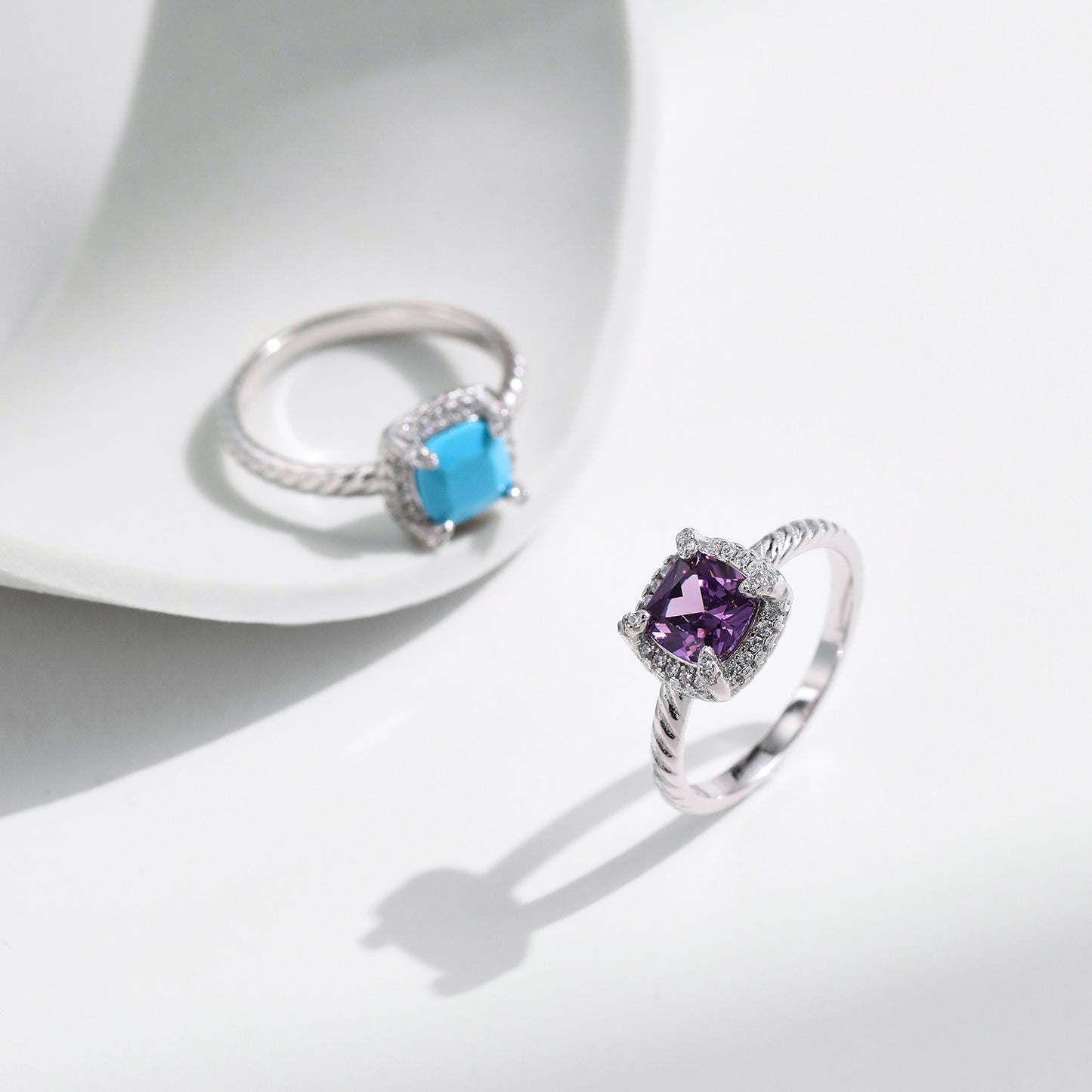 Planderful Gala Fireworks Ring – Stunning Sterling Silver with Turquoise and Zircon