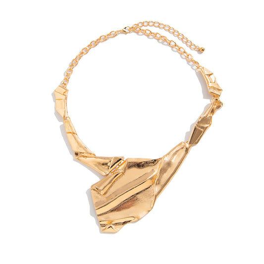 Planderful Vienna Verve Necklace – Unique Irregular Metal Design