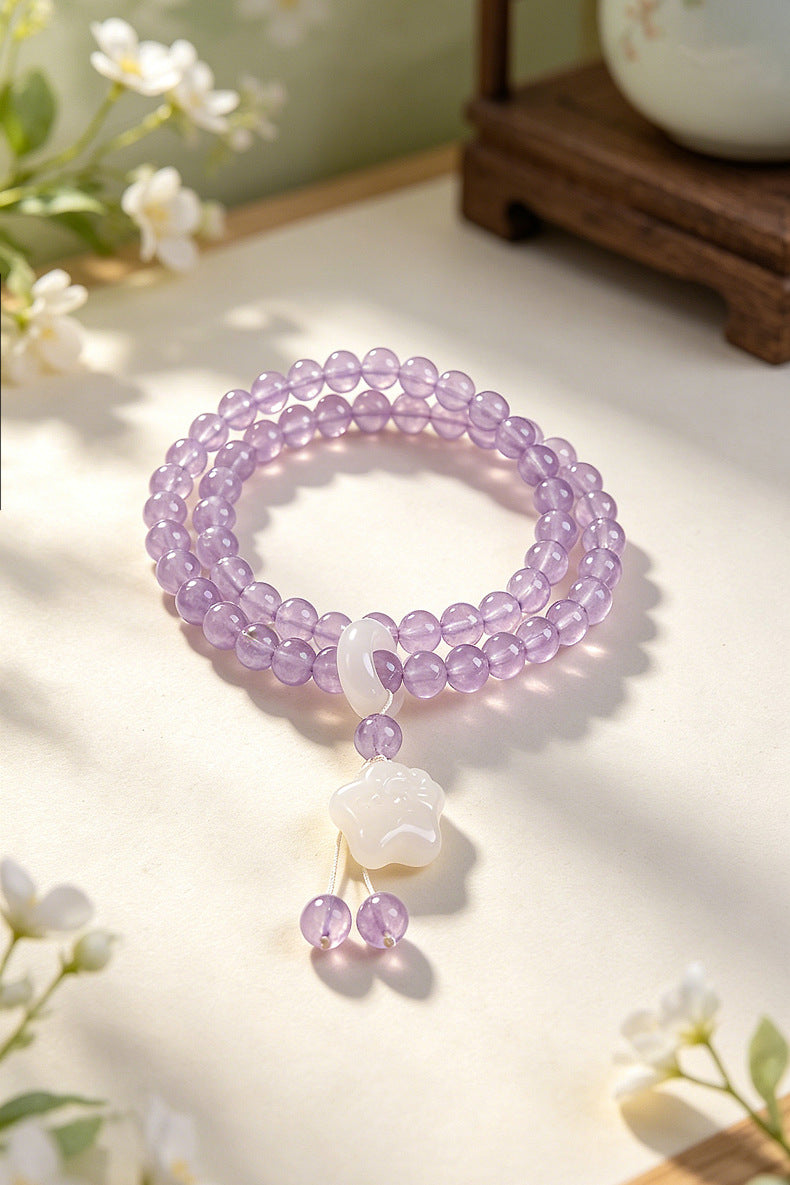 Amethyst Rose Quartz Agate Bracelet