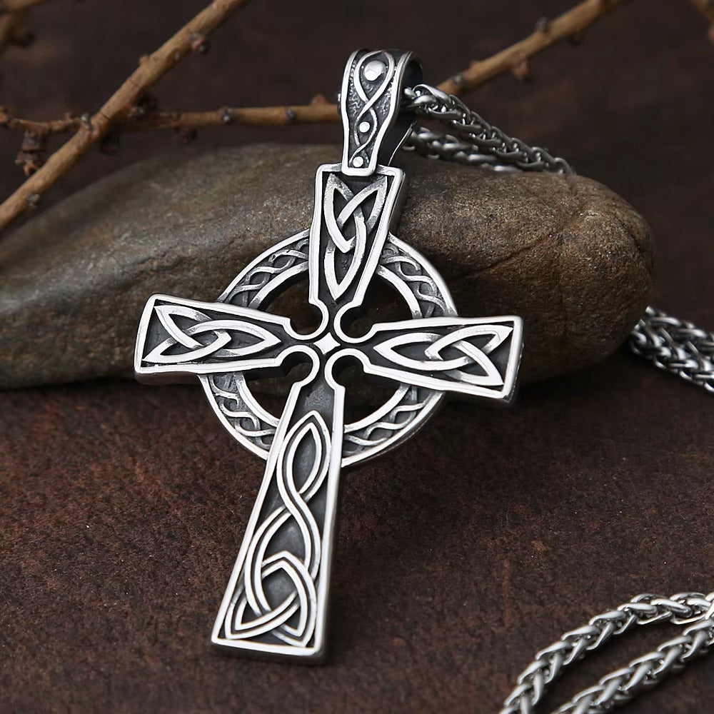 Celtic Cross Men's Pendant Necklace