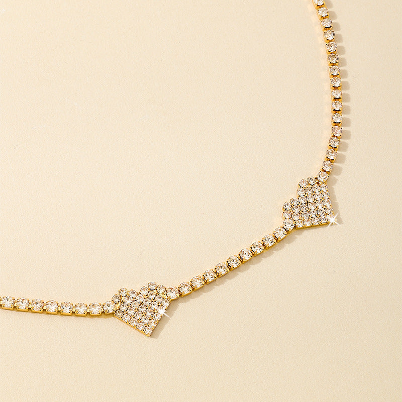 Planderful Vienna Verve Necklace – Elegant Metal Flash Zircon Design