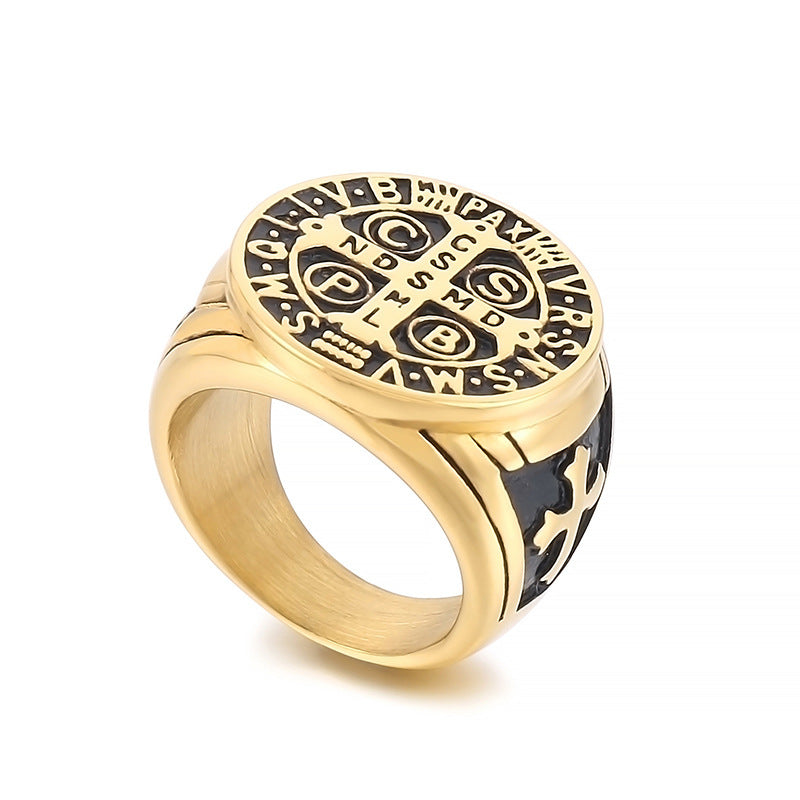 Planderful Viking Rune Ring Titanium Steel For Men Jewelry