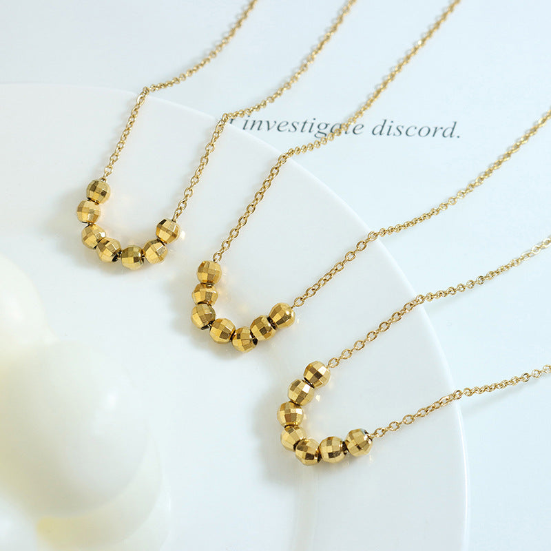 Elegant Bronze Personality Necklace with Unique Beads - Long-lasting Beauty
