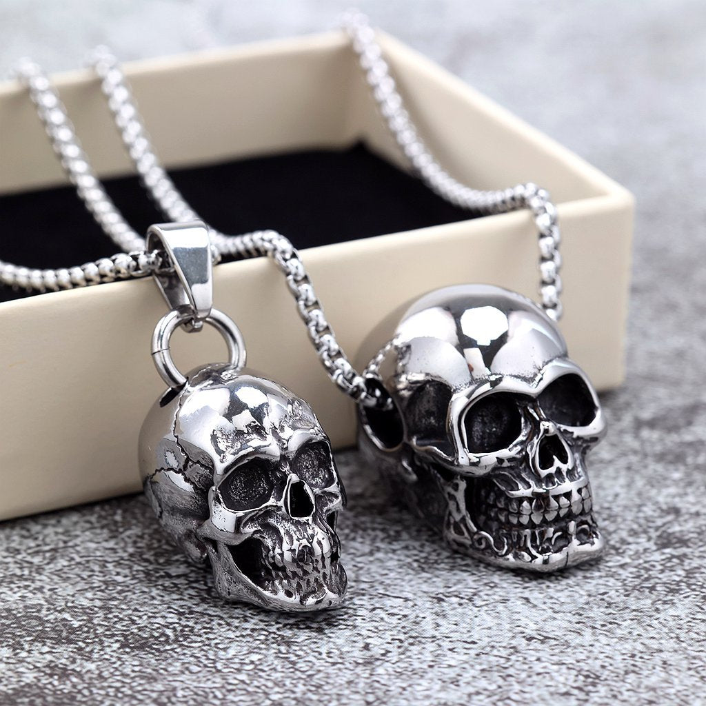 Punk Skull Stainless Steel Men's Pendant Necklace