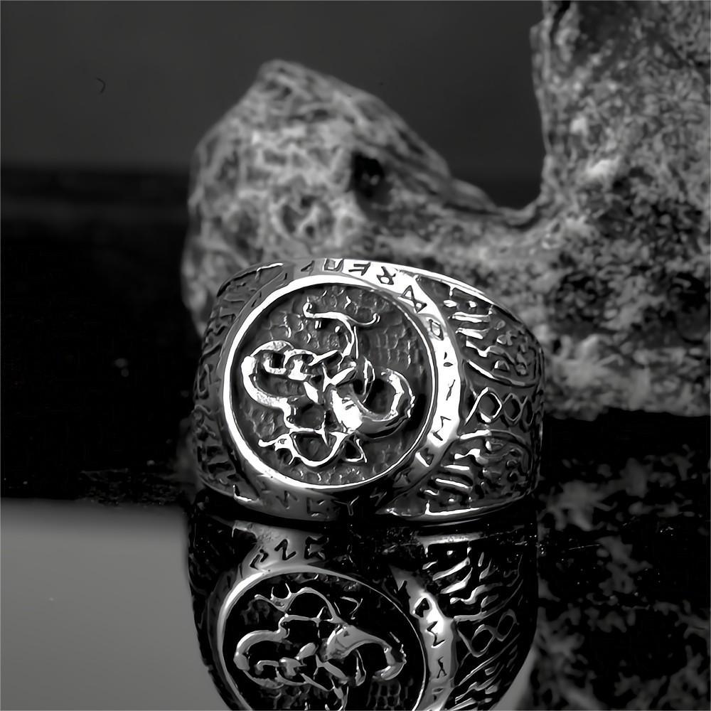 European And American Jewelry Rusted Steel Ring For Men