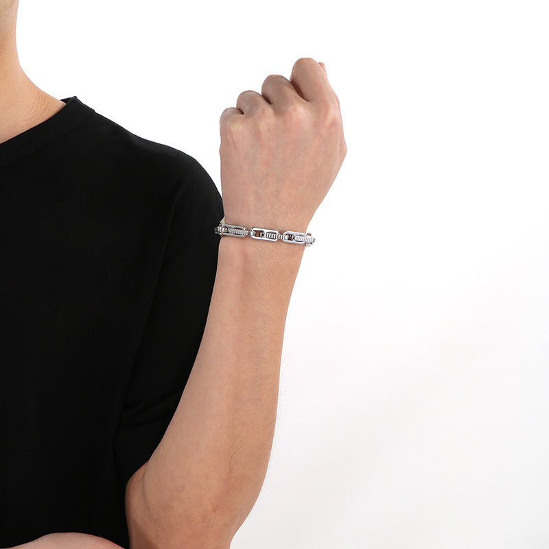Planderful Collection Locomotive Steel Bracelet Premium Men